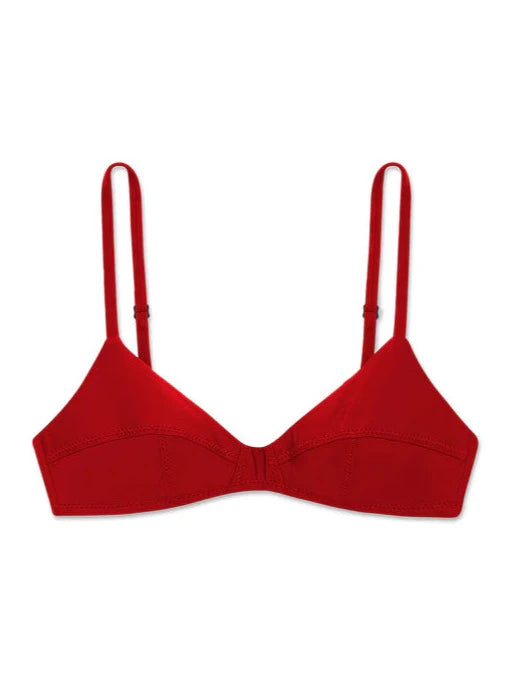 SIMONE RETRO TOP IN SCARLET