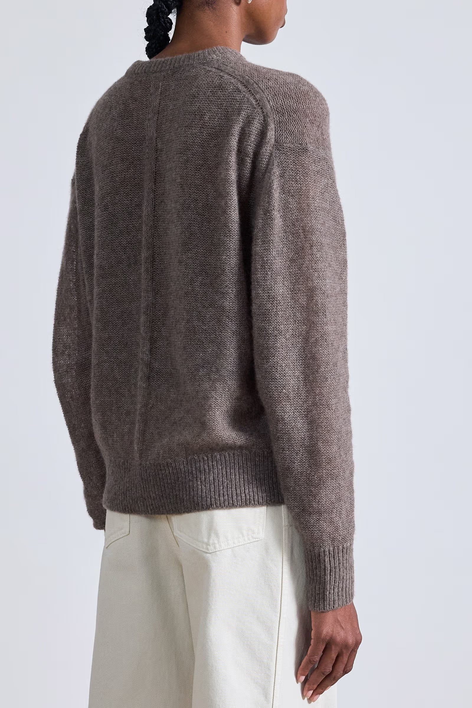 SOFTEST TISSUE WEIGHT SWEATER IN HAZELNUT