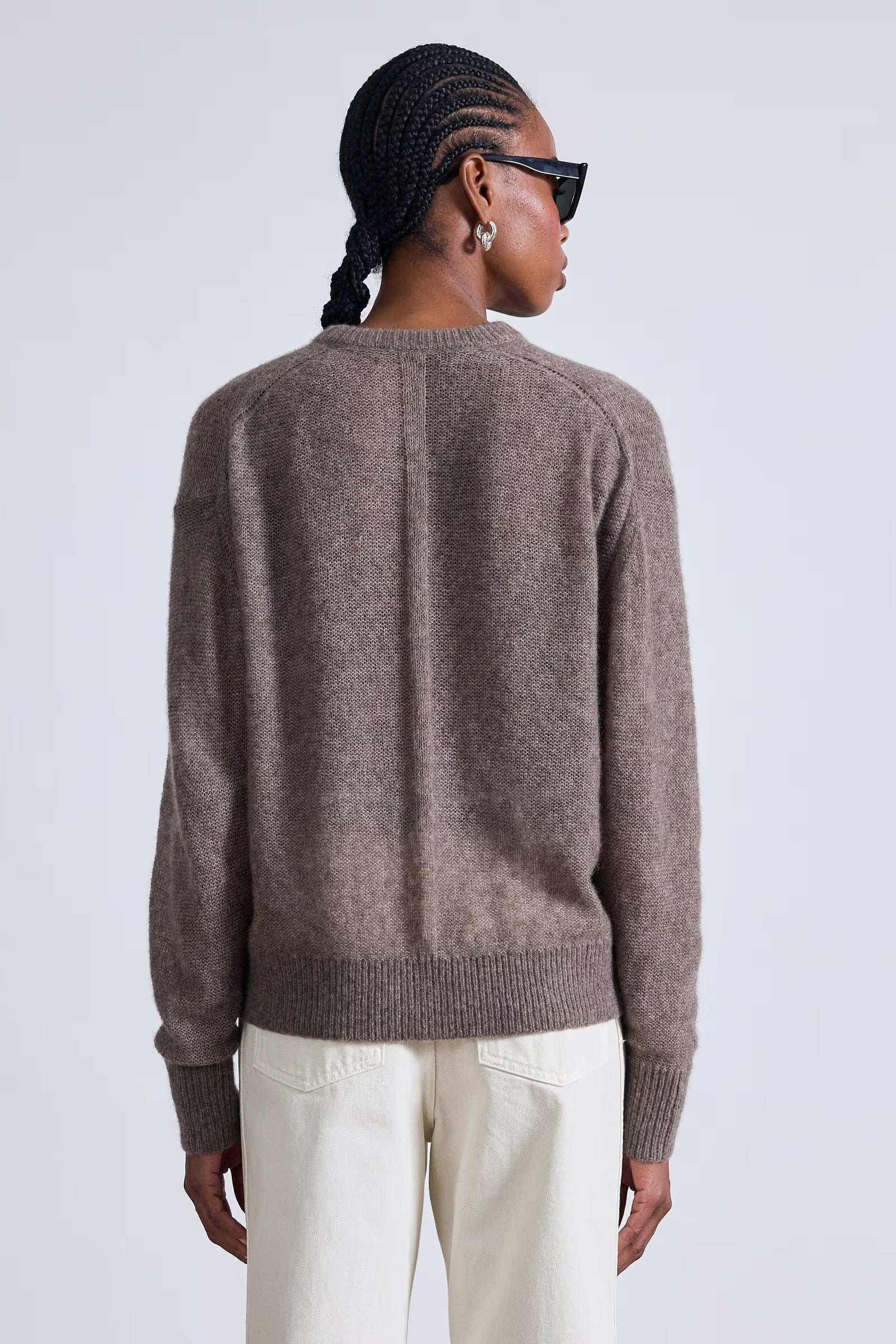 SOFTEST TISSUE WEIGHT SWEATER IN HAZELNUT