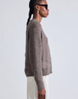 SOFTEST TISSUE WEIGHT SWEATER IN HAZELNUT