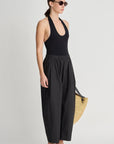 SPA PLEAT PANT IN BLACK