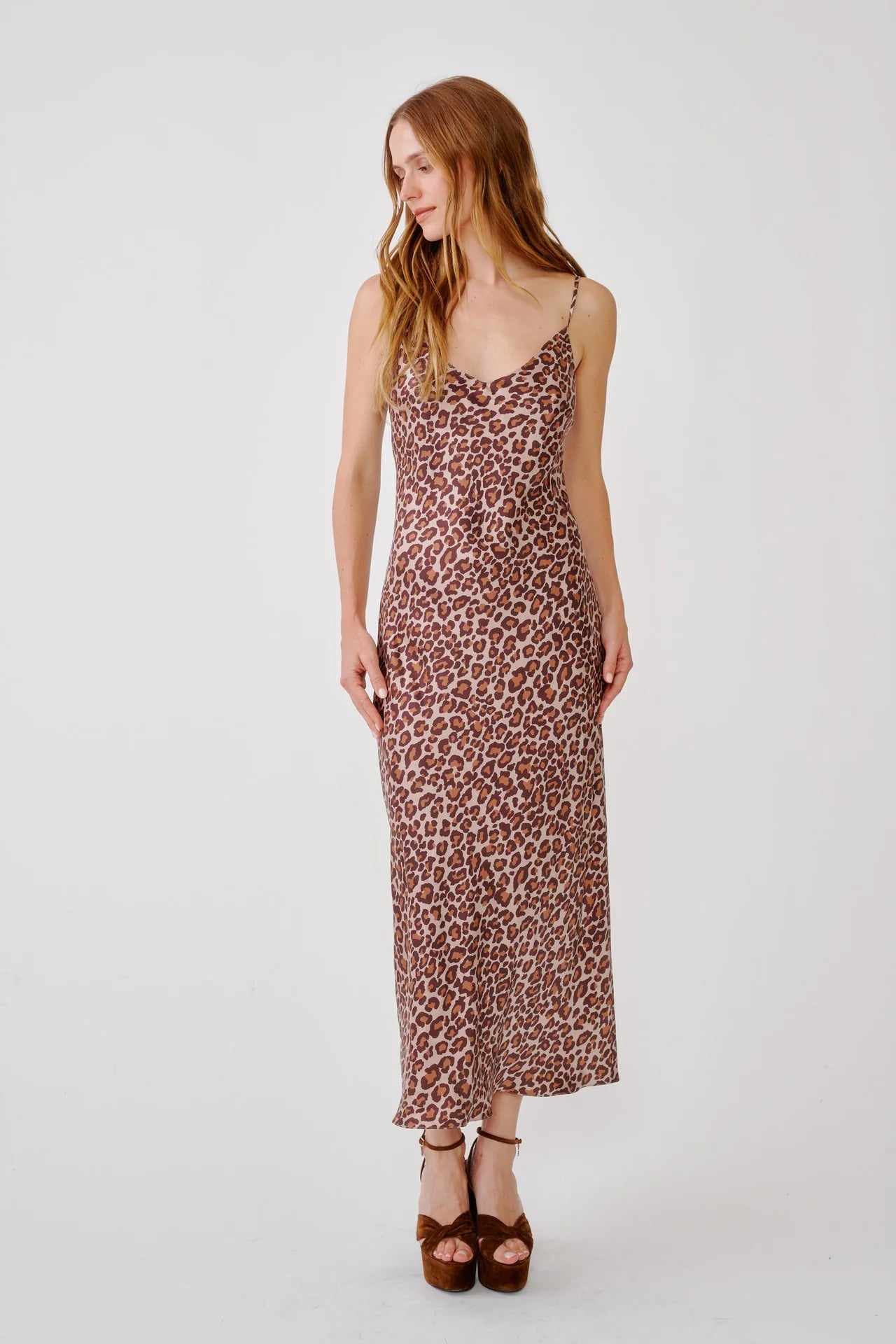 TAYLOR SILK DRESS IN LEOPARD