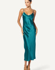 TAYLOR MIDI DRESS IN MARINE TEAL