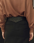 TOOLED CORSET BELT