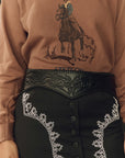 TOOLED CORSET BELT
