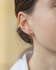 TRIPLE DIAMOND CONSTELLATION CHAIN EARRINGS