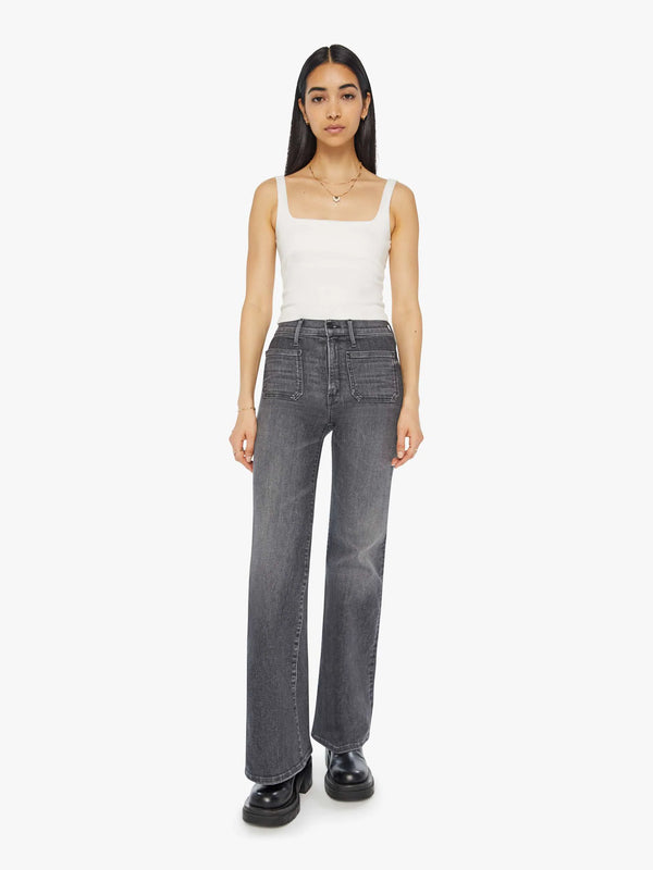 PATCH POCKET TWISTER SNEAK JEANS IN UP IN SMOKE