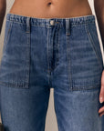 UTILITY SOFT BARREL LONG JEANS