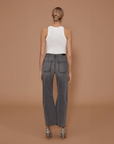 UTILITY SOFT BARREL JEANS IN MOONSTONE