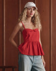 VERSE TOP IN HOT RED