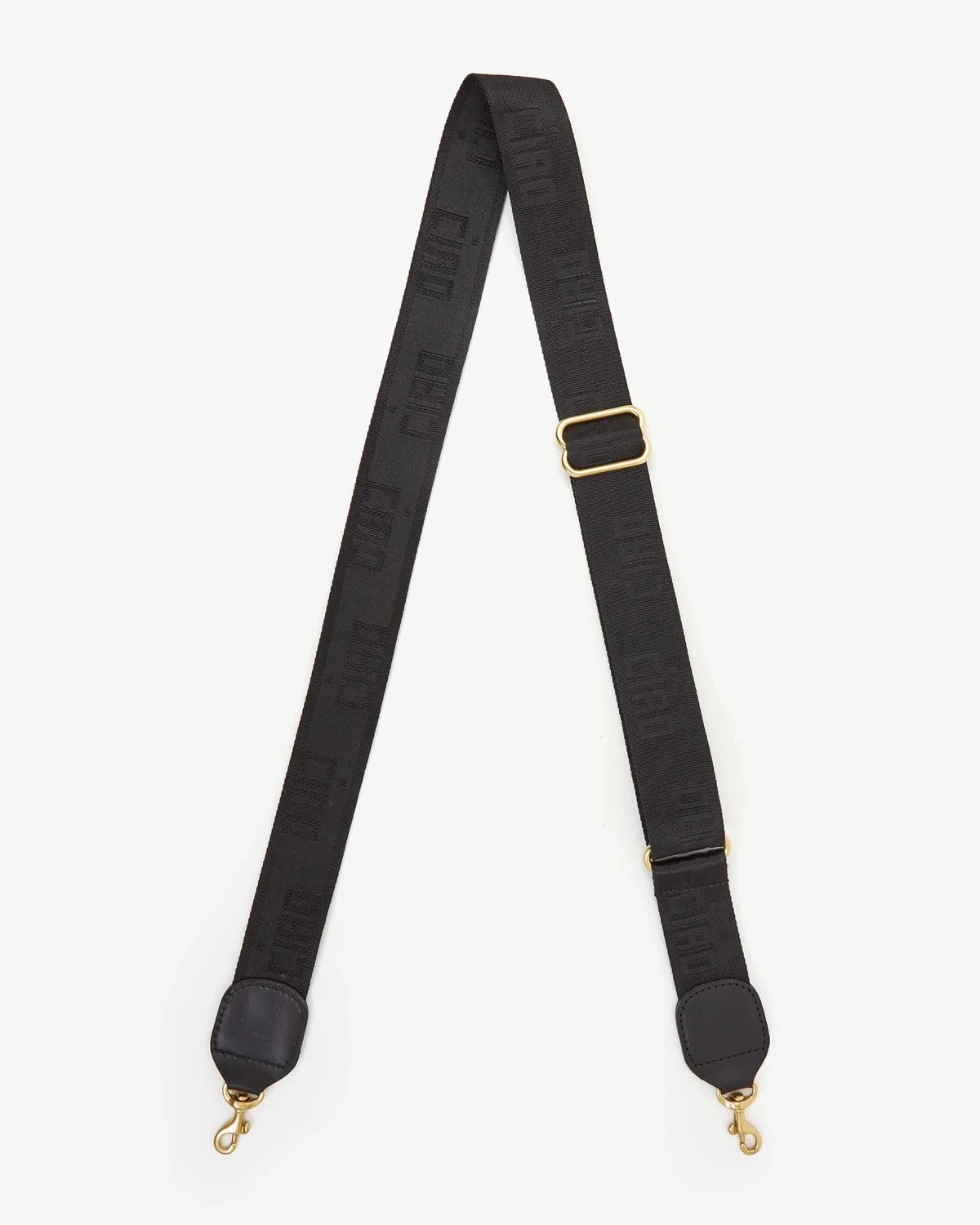 ADJUSTABLE WEBBING CROSSBODY STRAP IN BLACK