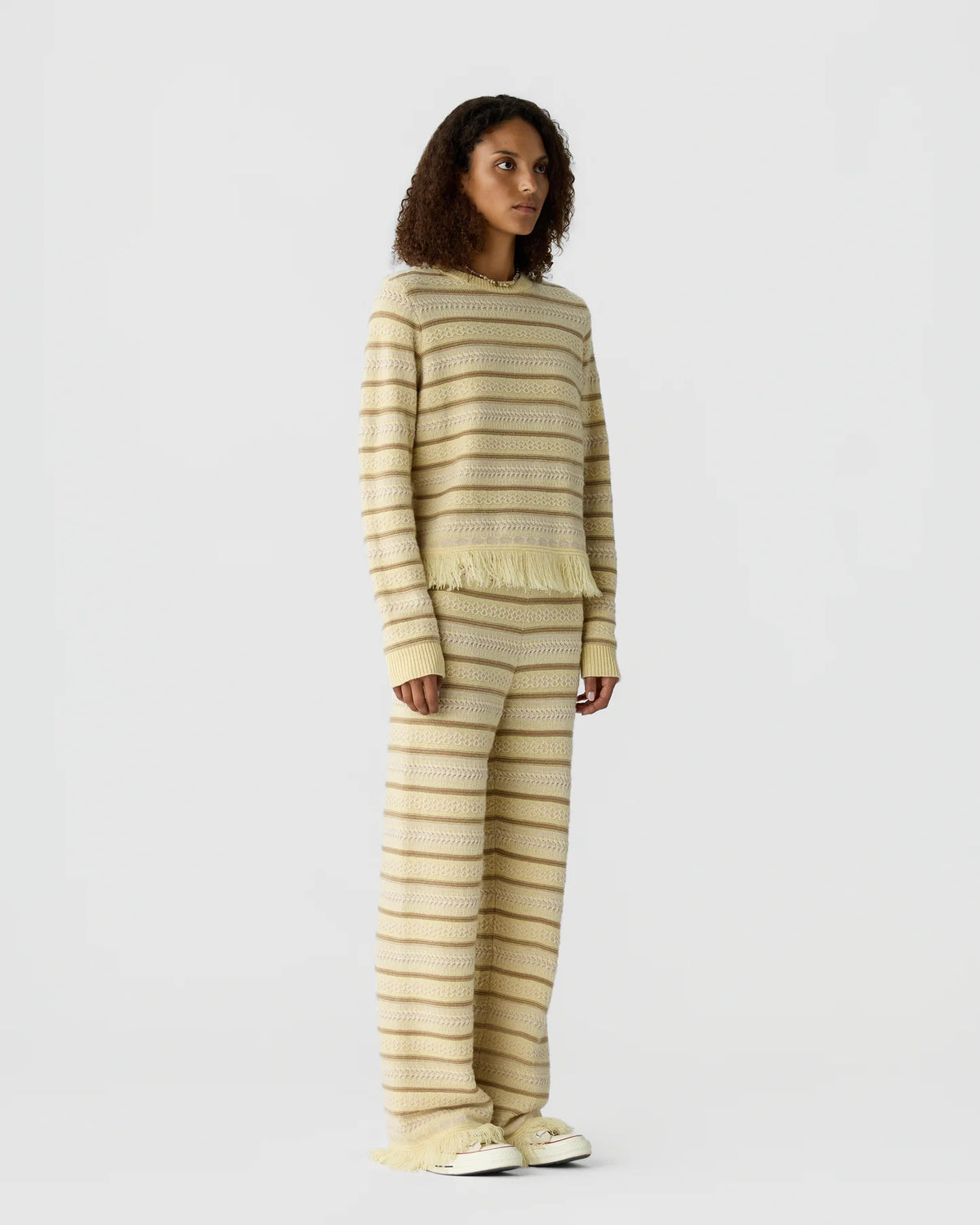 WESTERN STRIPE CREW SWEATER
