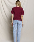 ZIGGY SHORT SLEEVE SWEATSHIRT IN RUBY RED