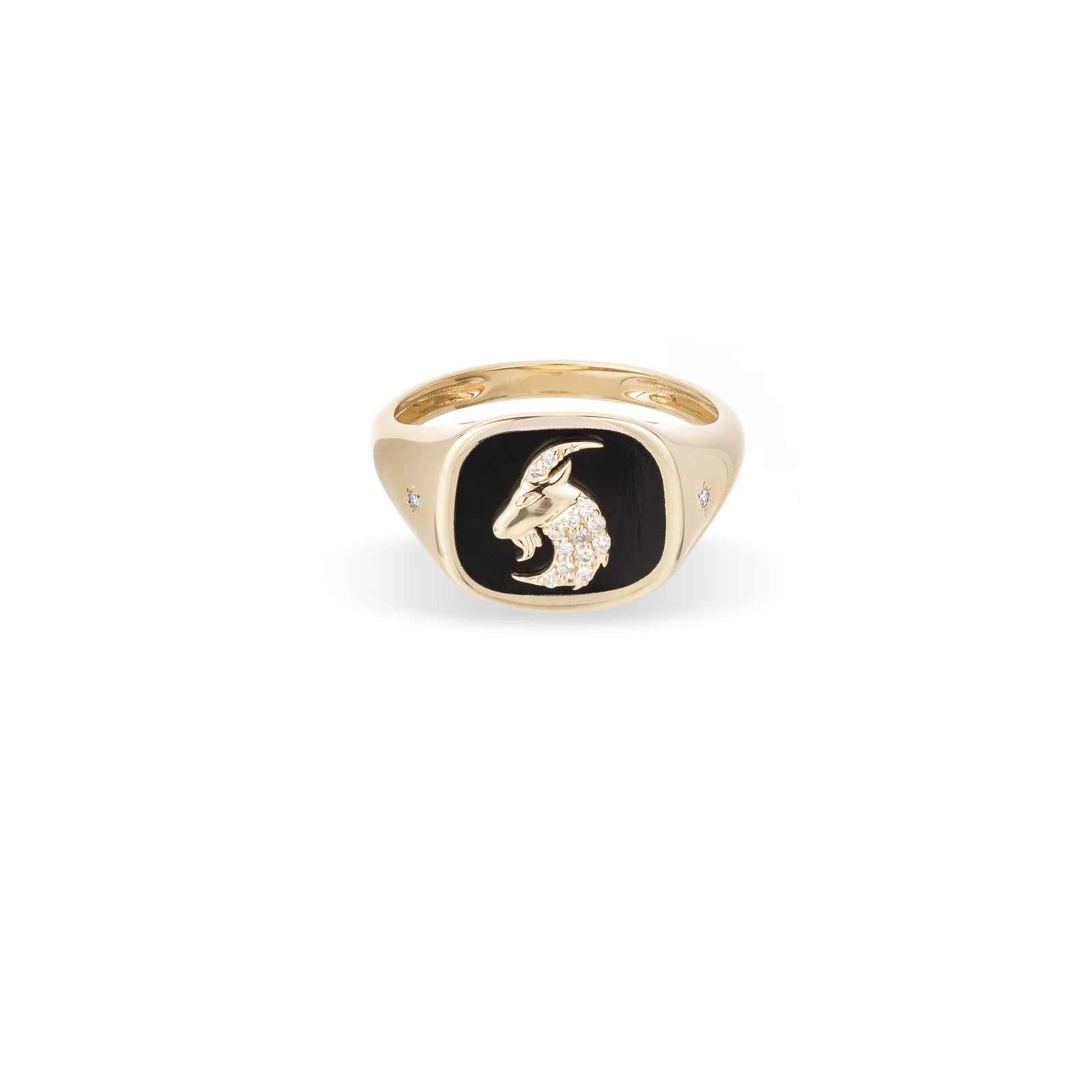 ZODIAC CERAMIC + DIAMOND SIGNET RING