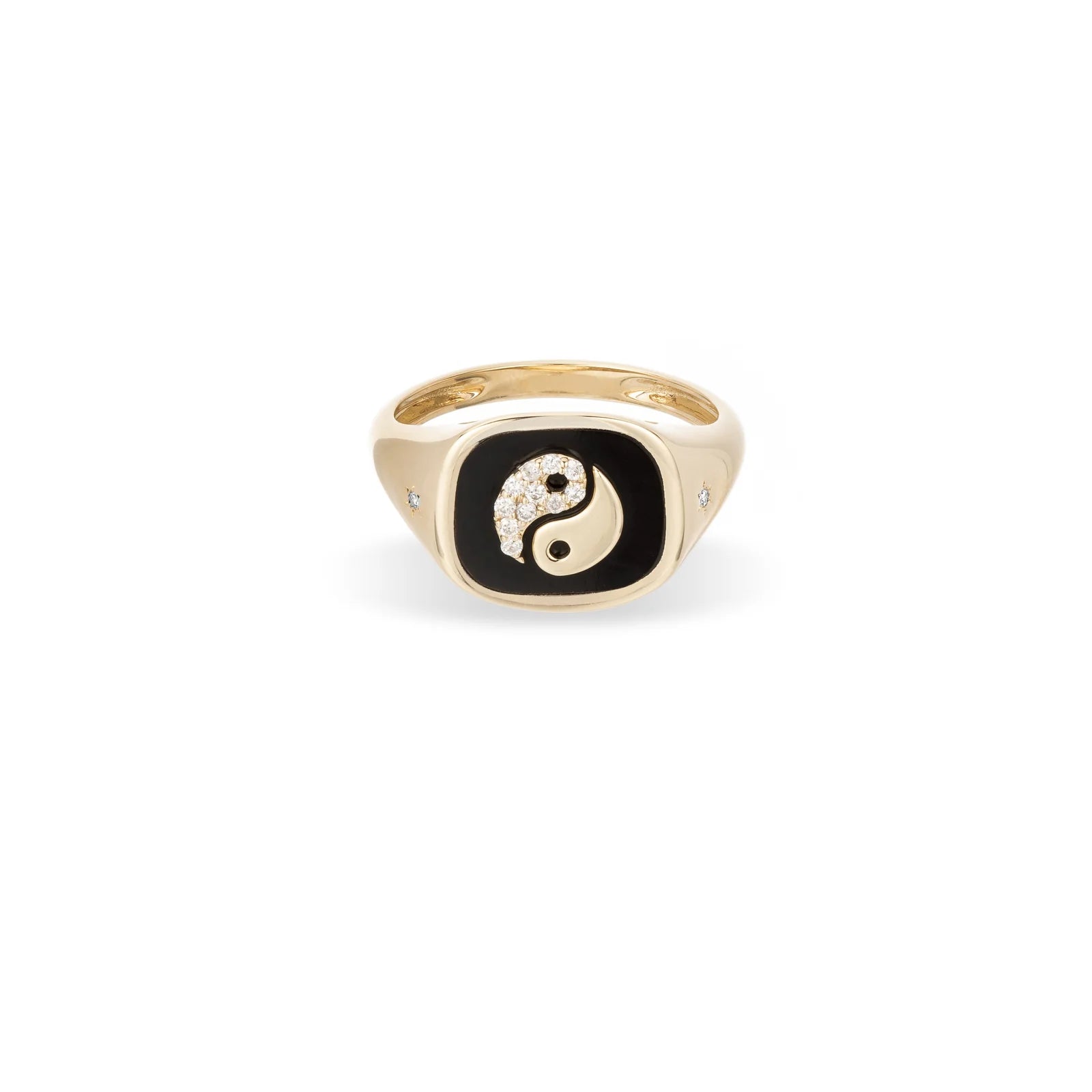 ZODIAC CERAMIC + DIAMOND SIGNET RING