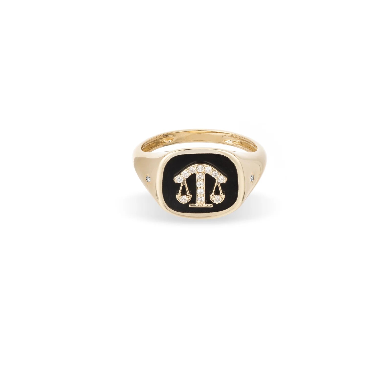 ZODIAC CERAMIC + DIAMOND SIGNET RING
