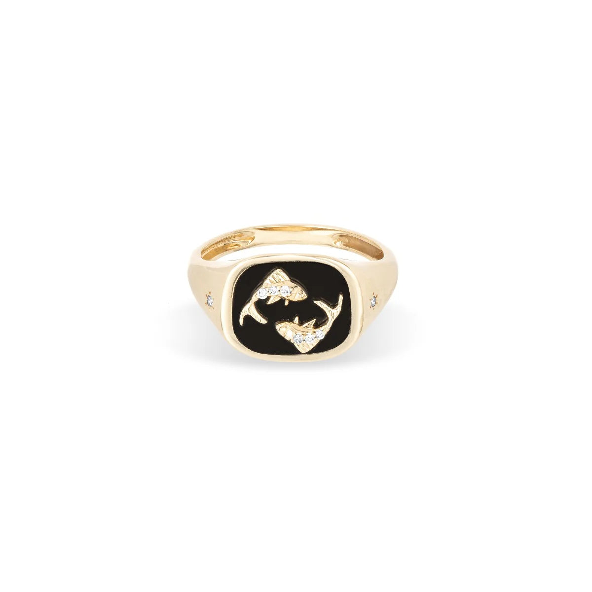 ZODIAC CERAMIC + DIAMOND SIGNET RING