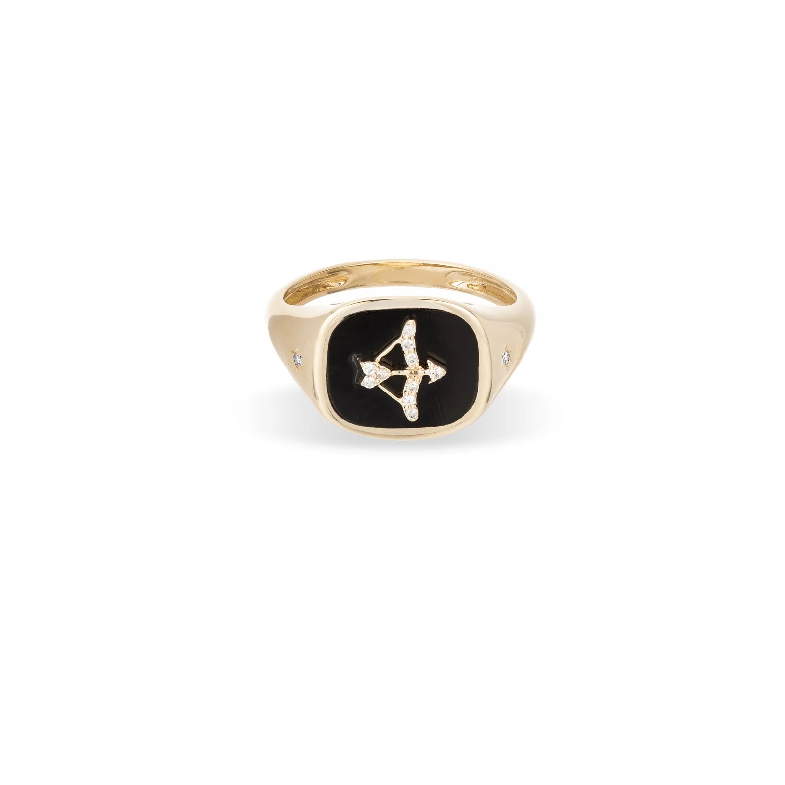 ZODIAC CERAMIC + DIAMOND SIGNET RING