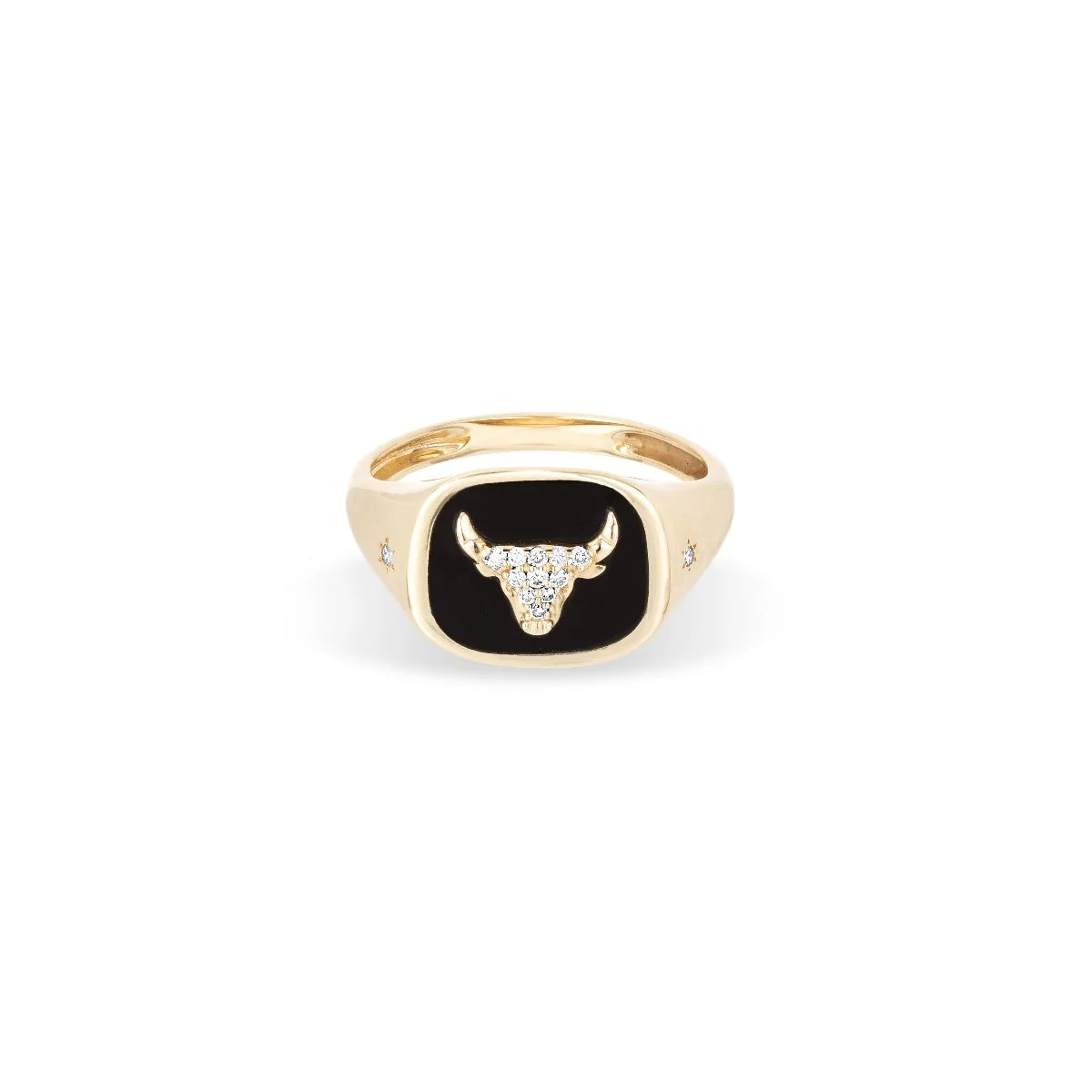 ZODIAC CERAMIC + DIAMOND SIGNET RING