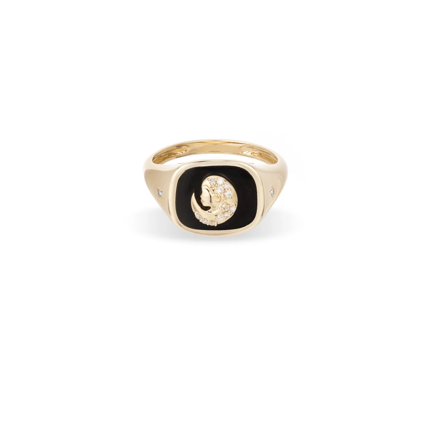 ZODIAC CERAMIC + DIAMOND SIGNET RING