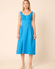 ZURI DRESS IN PEACOCK BLUE