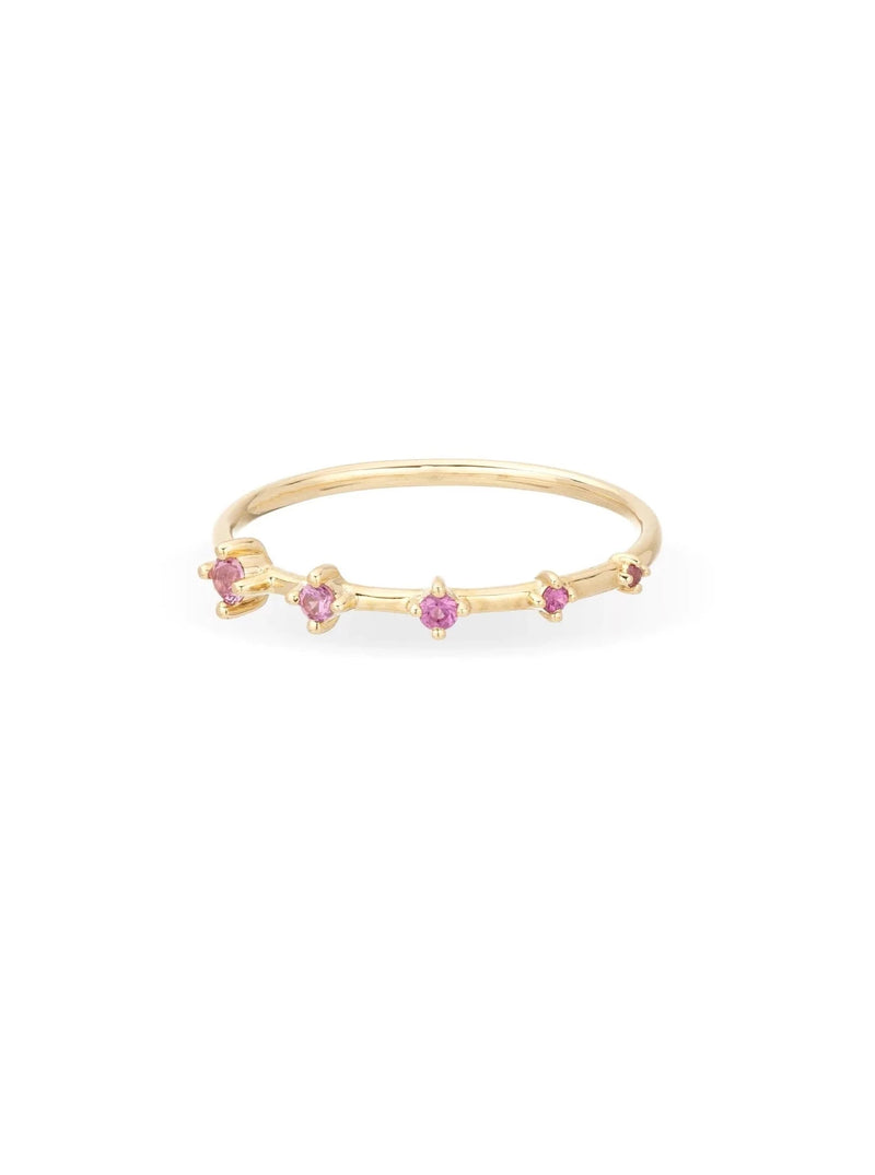 5 PINK SAPPHIRE STACKING RING