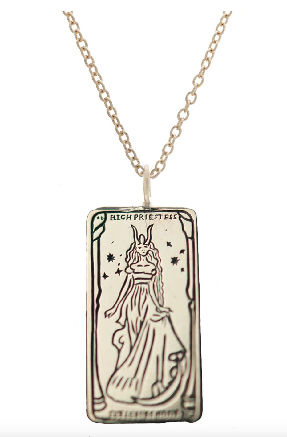 HIGH PRIESTESS TAROT CARD NECKLACE