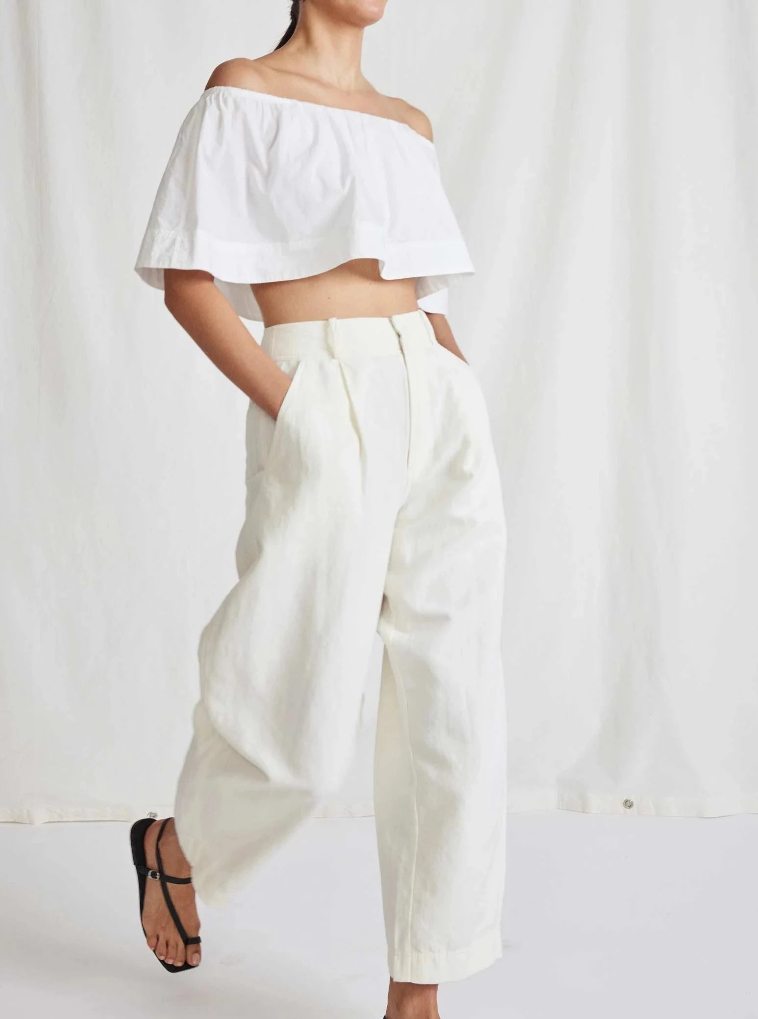 BARI TROUSER IN CREAM