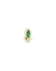 MARQUISE EMERALD SINGLE EARRING