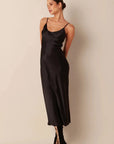 TAYLOR MIDI DRESS IN BLACK